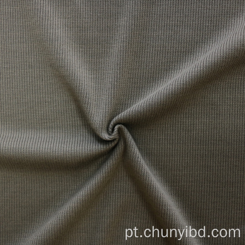 Alta qualidade 100% de poliéster macio e elástico fios lisos tingidos 2x2 Tecidos de malha para vestido/vestuário de suéter